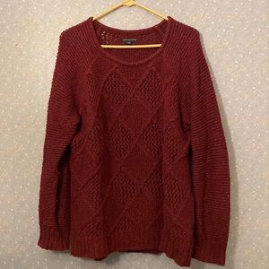 American Eagle Cozy Sweater with Diamond Knit Pattern